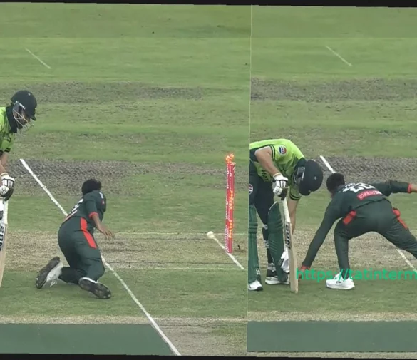 Скандал в крикете: Мехиди Хасан Мираз выбил Салмана Али Агу в противоречивом ран-ауте