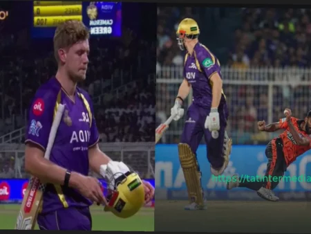 Курьезный ран-аут Кэмерона Грина: недопонимание с Ангкришем Рагхуванши в матче KKR против SRH в IPL 2026