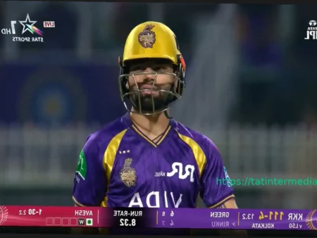 Авеш Хан эффектно «провожает» Ринку Сингха в матче KKR против LSG