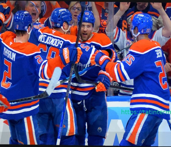 «Эдмонтон» одержал победу над «Анахаймом» в первом матче серии Кубка Стэнли, Подколзин отметился двумя передачами