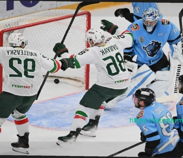 Две массовые драки на старте матча «Ак Барс» — «Динамо» Минск