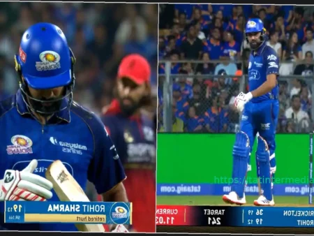 Рохит Шарма получил возможную травму подколенного сухожилия во время матча MI против RCB